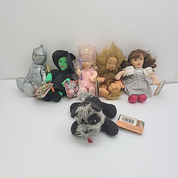 Lot Of 6 Wizard of Oz Plush The Merry O Collection w/ Tags 1998 Booklet 8" - Picture 1 of 14